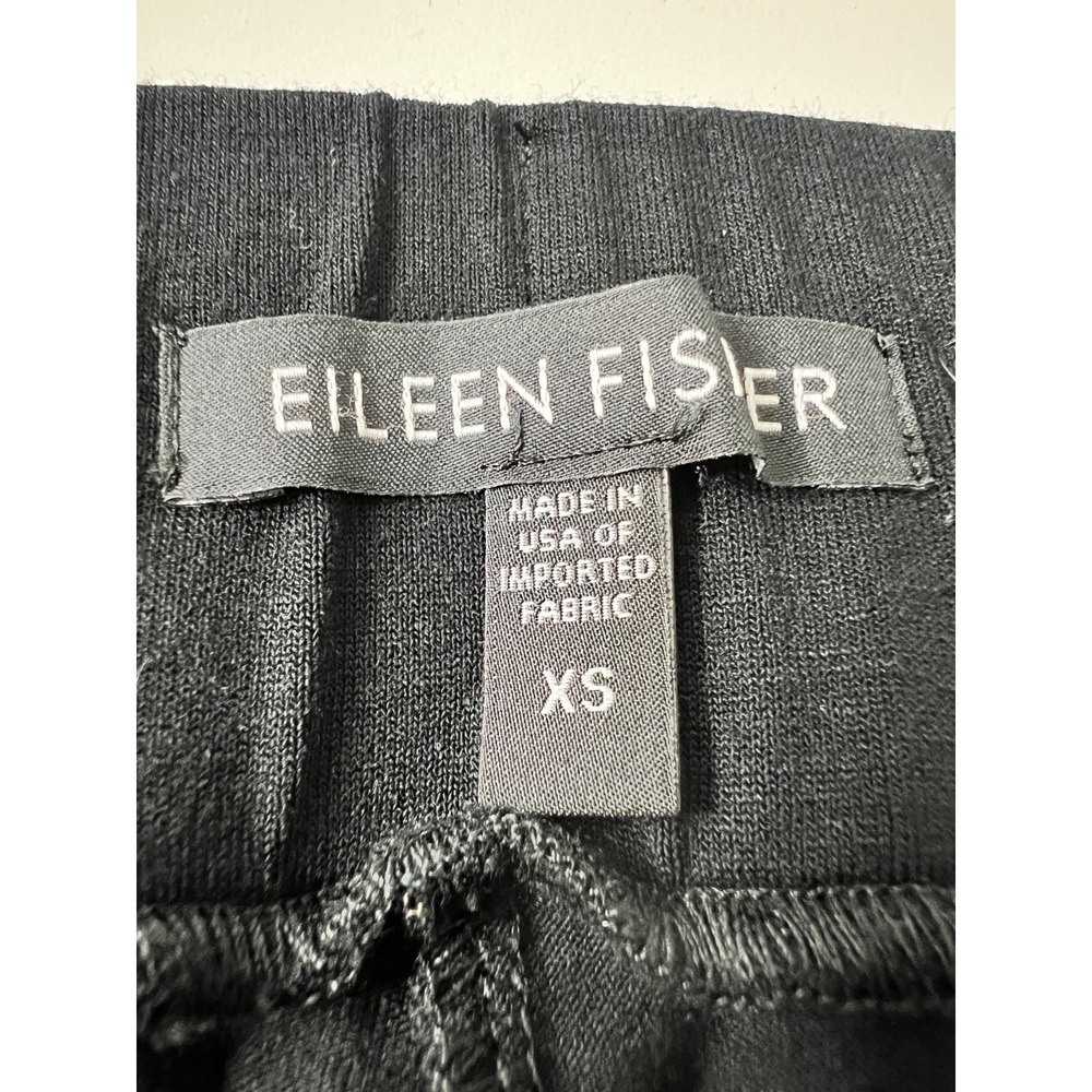Eileen‎ Fisher Black Pull On Pants Womens XS Viscose Lycra Blend Stretch Comfort - Picture 4 of 9
